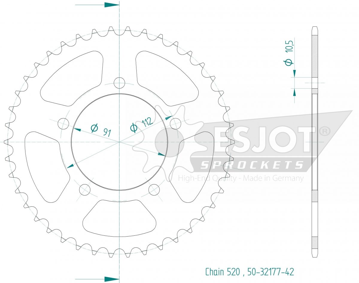 REAR STEEL 42, 520