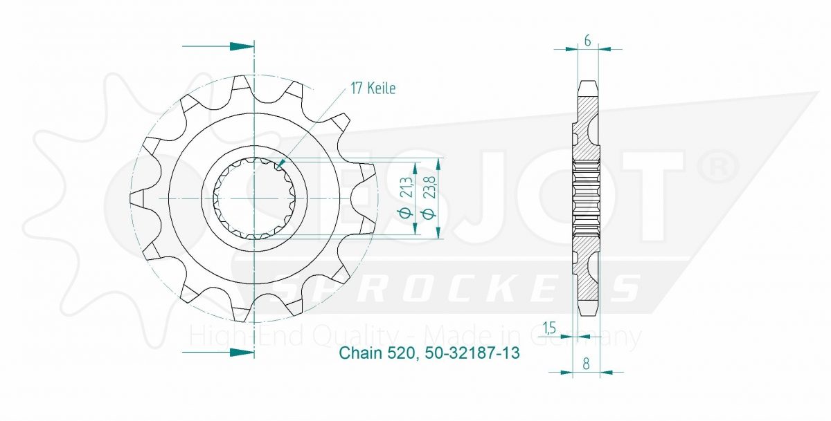 FRONT 13T, 520