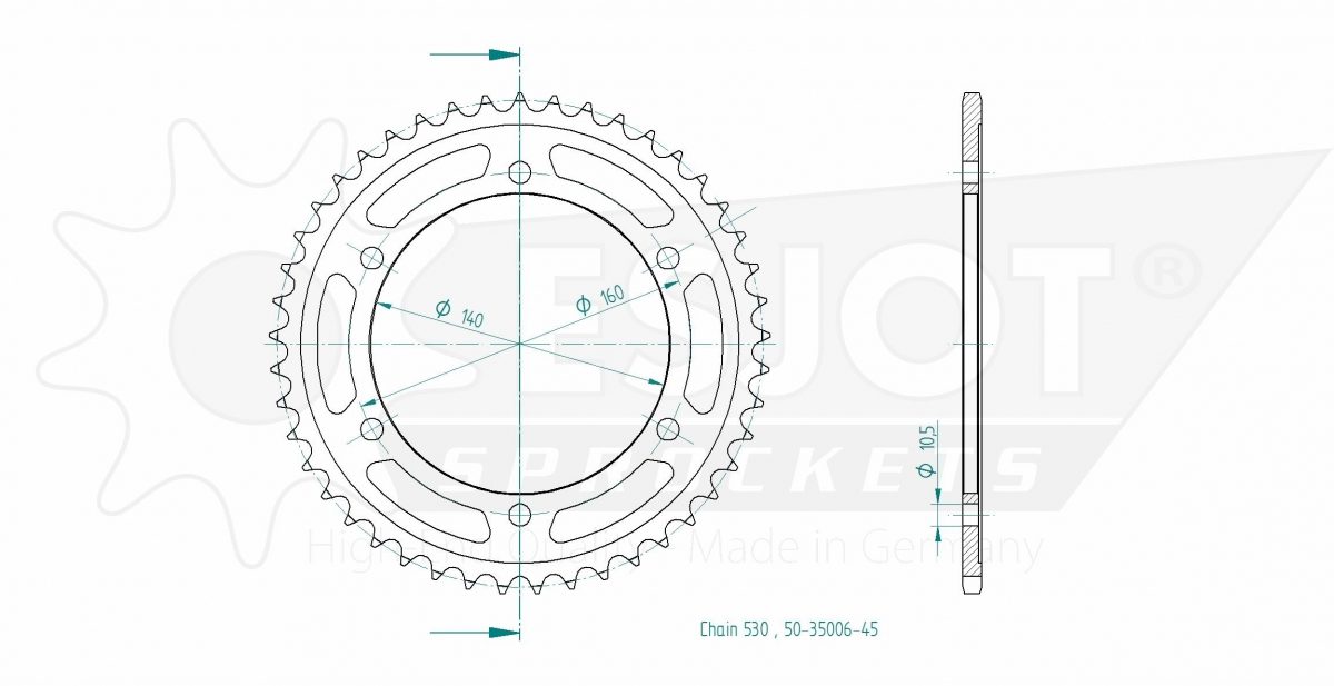 REAR STEEL 45T, 530