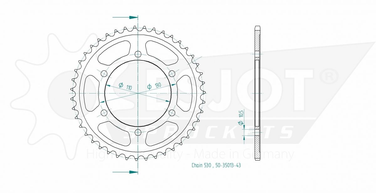 REAR STEEL 43T, 530