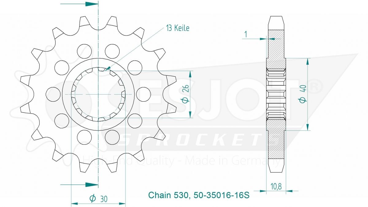 FRONT 16T, LIGHT, 530