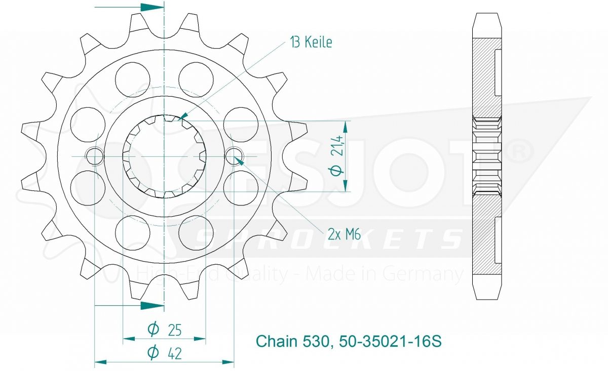 FRONT 16T, LIGHT, 530