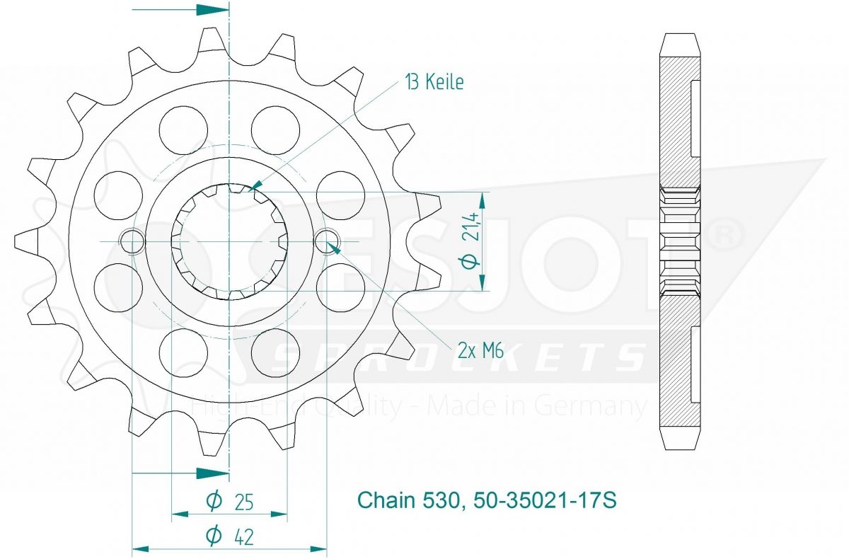 FRONT 17T, LIGHT, 530