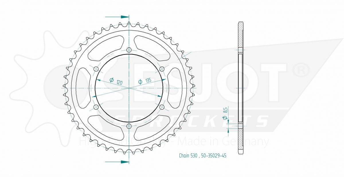 REAR STEEL 45T, 530