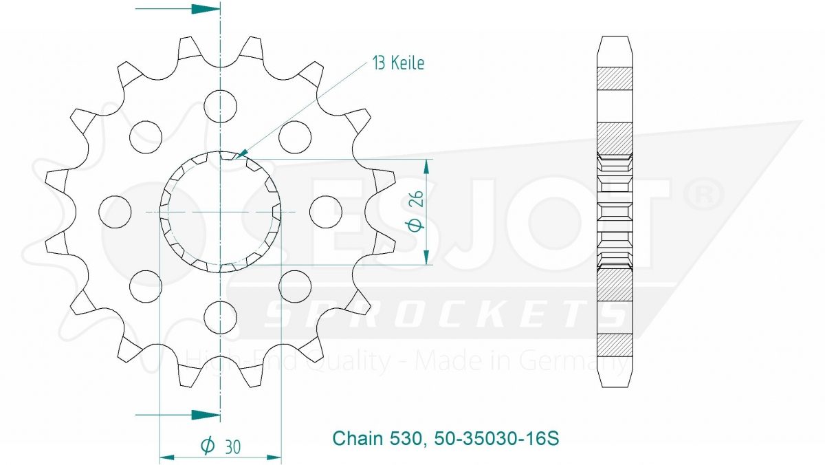 FRONT 16T, LIGHT, 530