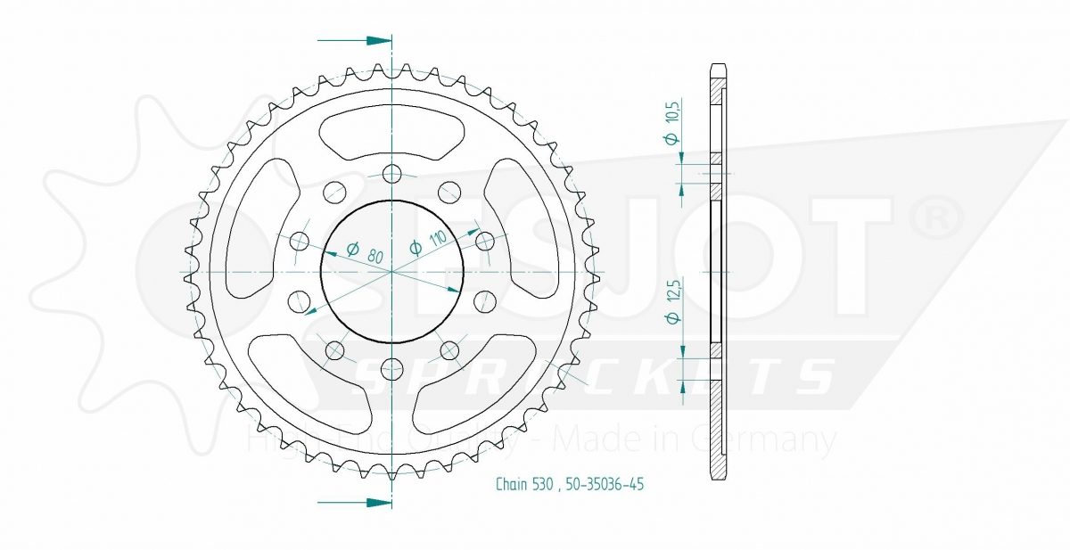REAR STEEL 45T, 530