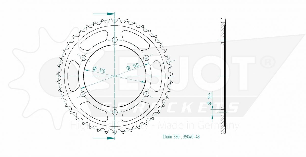REAR STEEL 43T, 530
