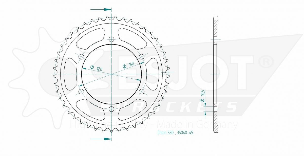 REAR STEEL 45T, 530
