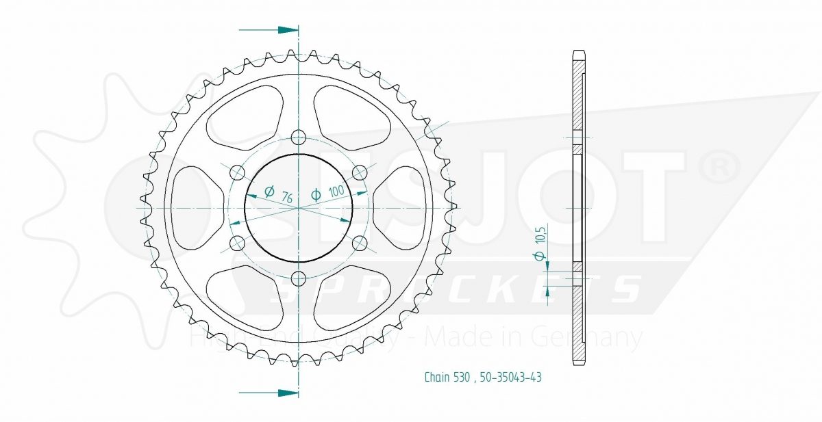 REAR STEEL 43T, 530
