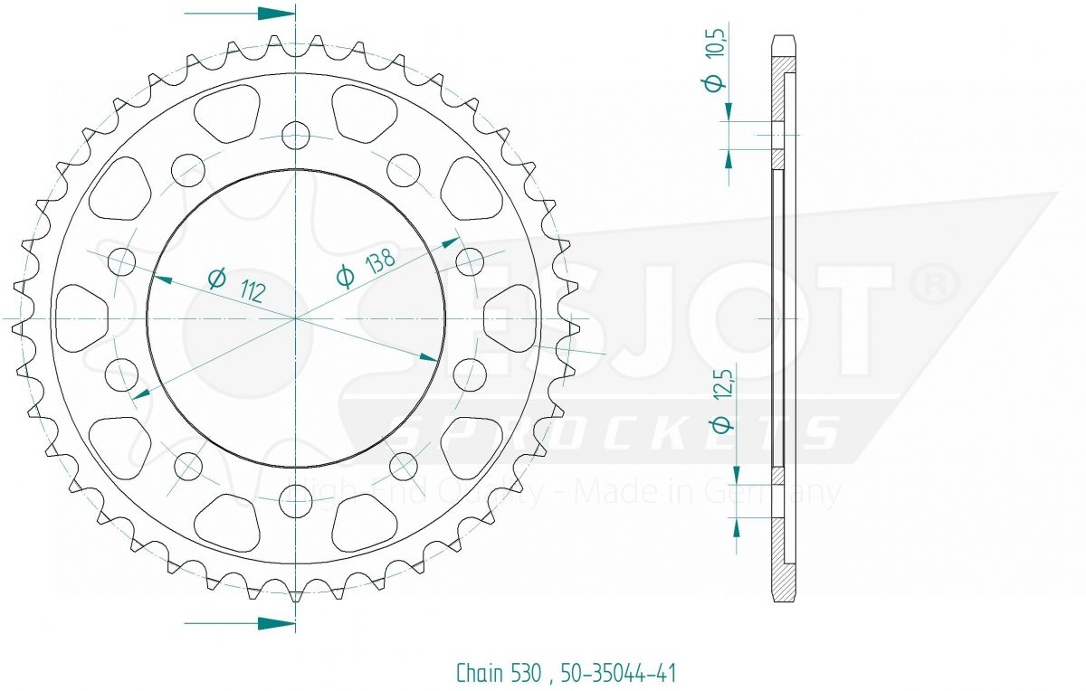 REAR STEEL 41T, 530