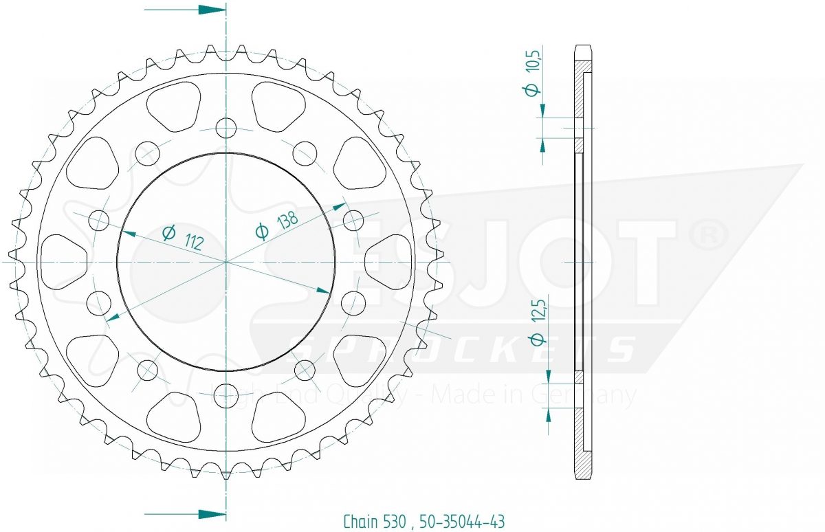 REAR STEEL 43T, 530