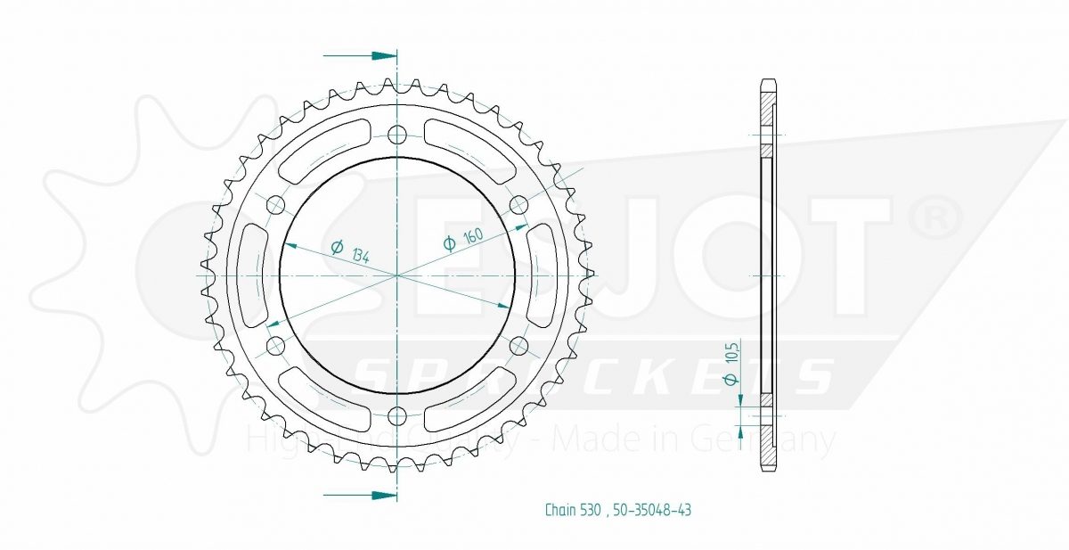 REAR STEEL 43T, 530