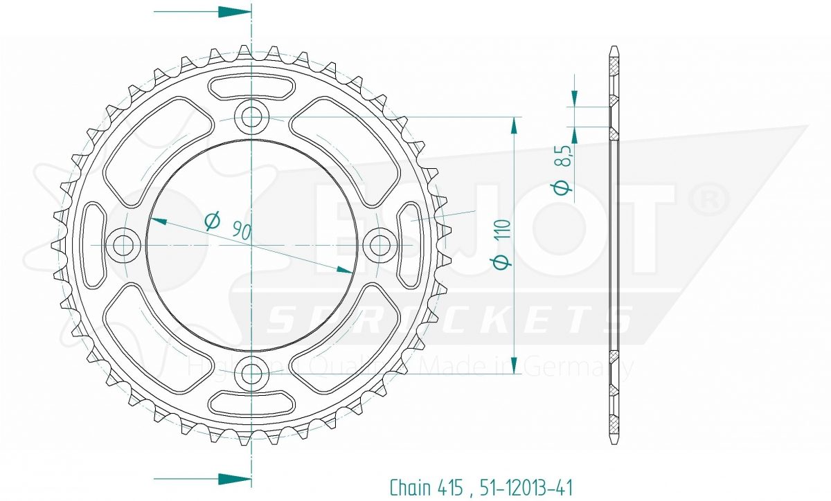 REAR ALU 41T, 415