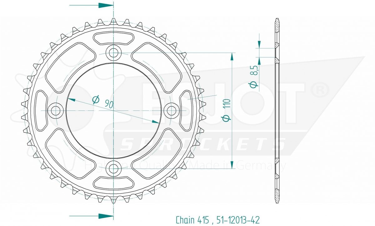 REAR ALU 42T, 415