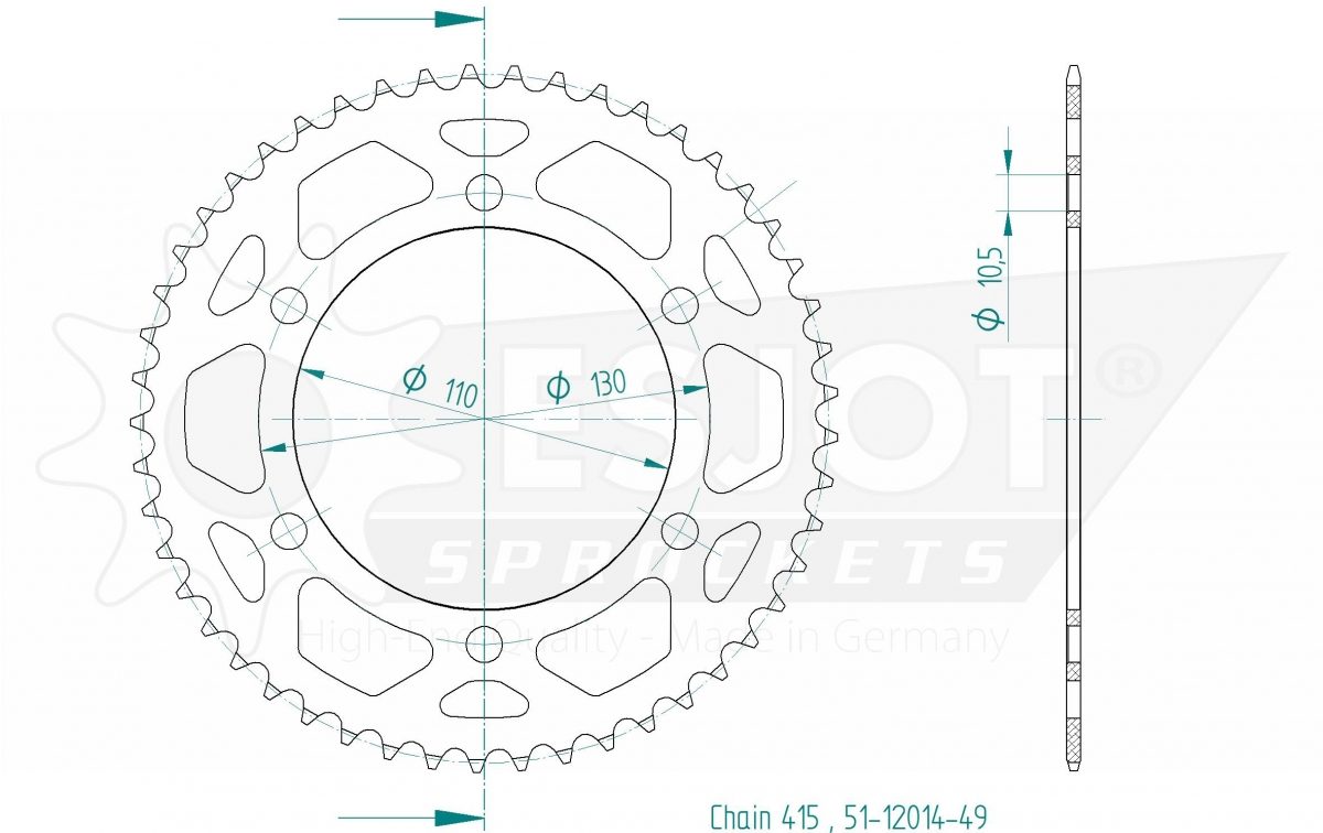 REAR ALU 49T, 415