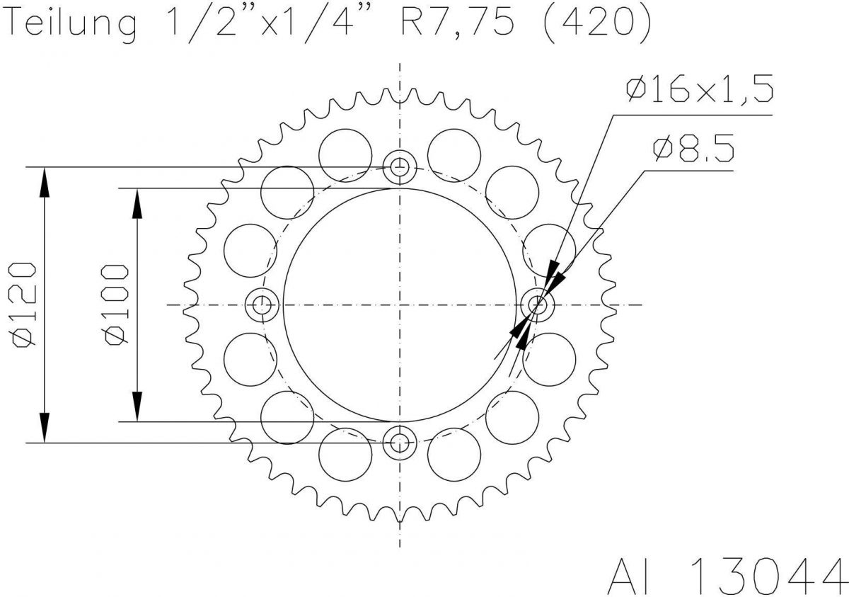 REAR ALU 60T, 420