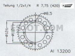 REAR ALU 48T, 420