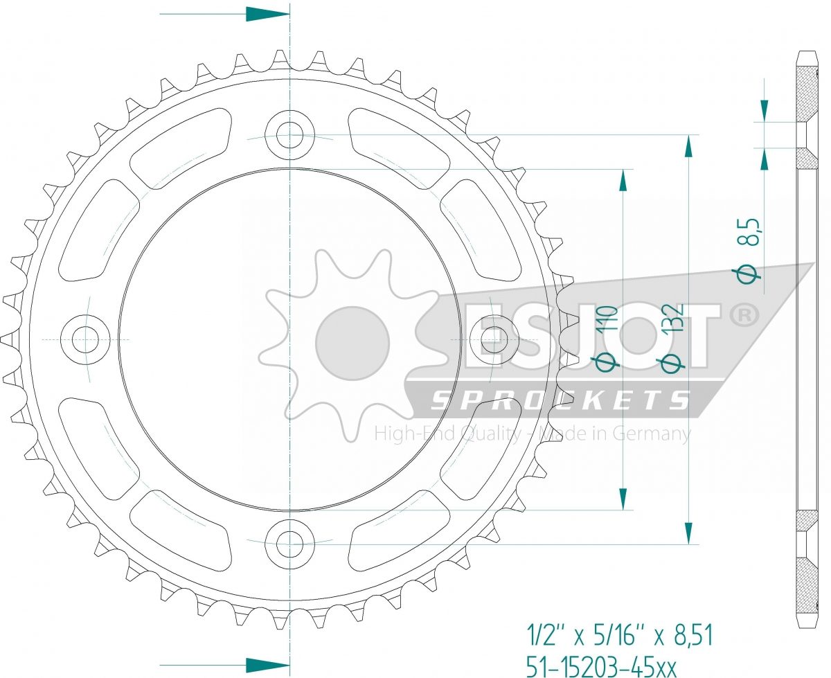 REAR ALU 45T, 428