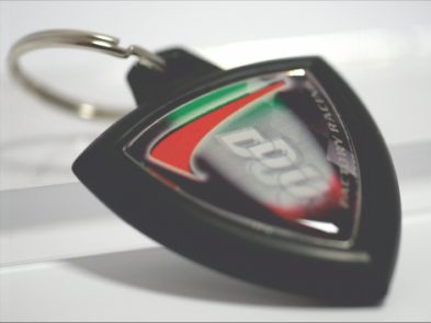 RUBBER KEY-HOLDER /W DOUBLE FACE DOME