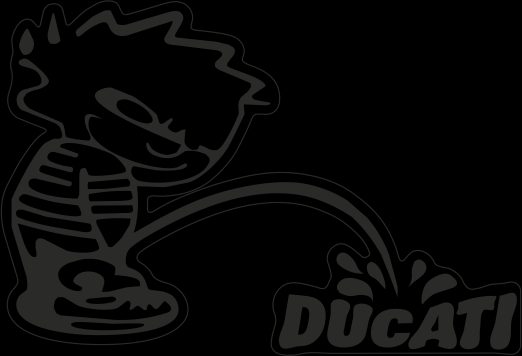PACKAGE WITH 2 FLAT LABELS DUCATI  BLACK