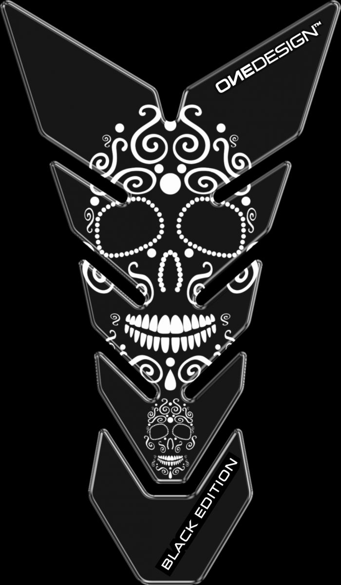 TANKPAD BLACK EDITION SKULL 1 WHITE foto 2