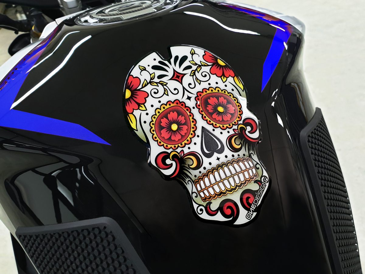 TANKPAD RED SKULL WITH DOMED ZONES