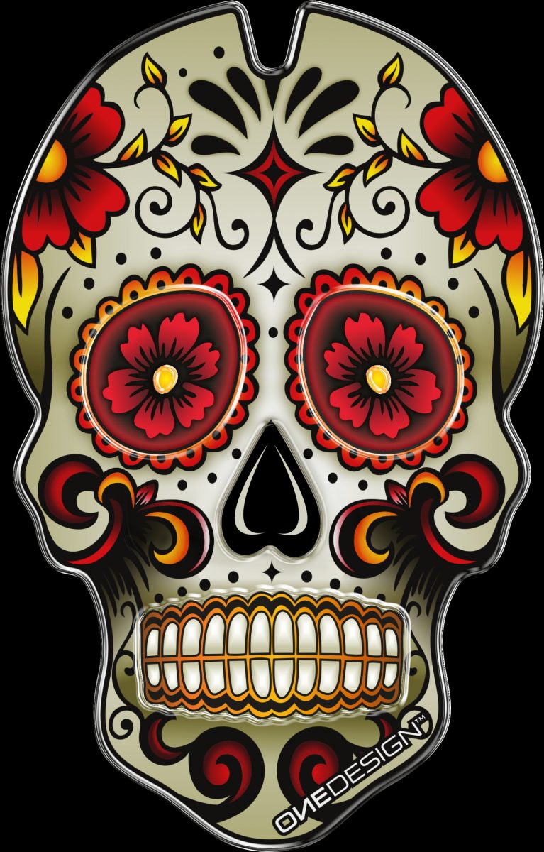 TANKPAD RED SKULL WITH DOMED ZONES foto 2