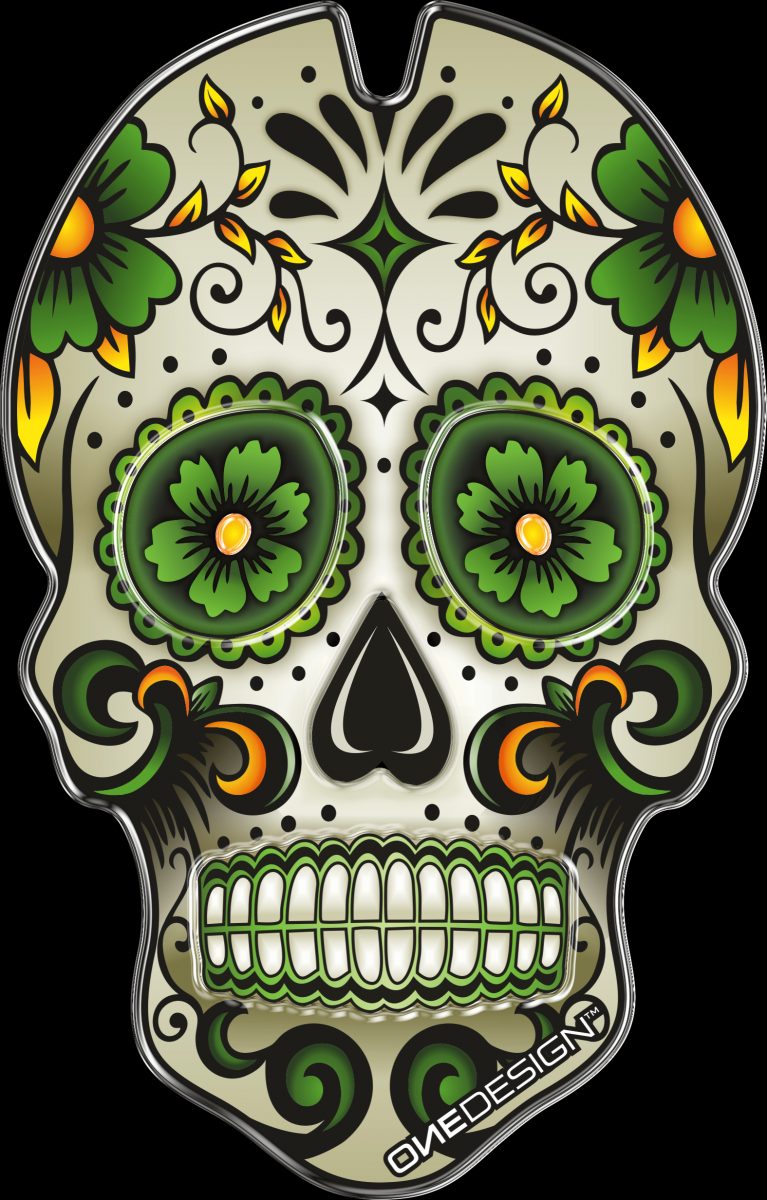 TANKPAD GREEN SKULL WITH DOMED ZONES foto 4