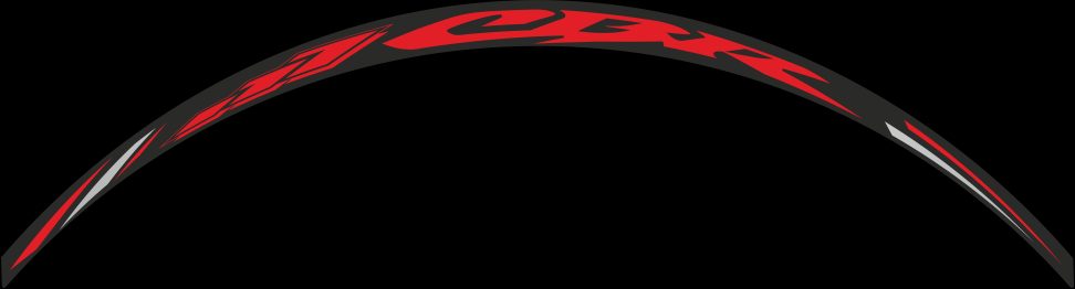 KIT OF 8 FLAT LABELS WHEEL DECO CBR RED