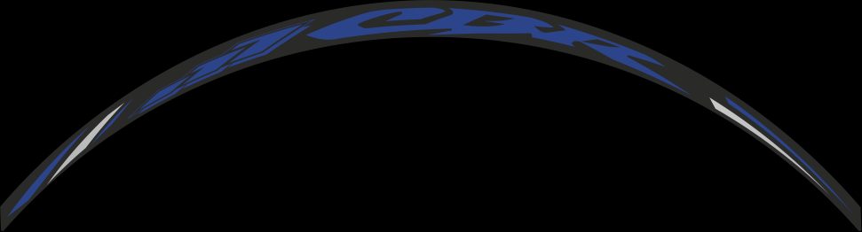 KIT OF 8 FLAT LABELS WHEEL DECO CBR BLUE