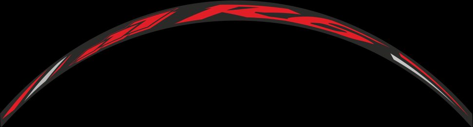 KIT OF 8 FLAT LABELS WHEEL DECO R6 RED