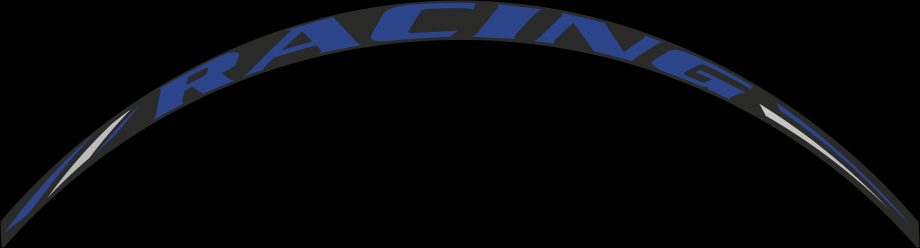 KIT OF 8 FLAT LABELS WHEEL DECO RACING BLUE