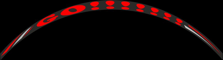 KIT OF 8 FLAT LABELS WHEEL DECO GO RED FLUO