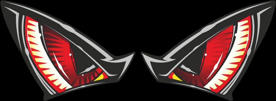 PACKAGE OF 2 LABLES EYES RED