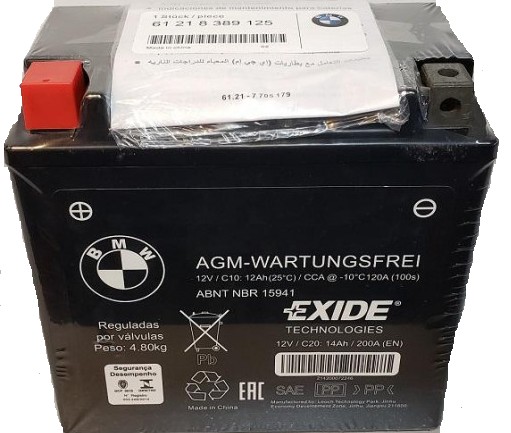 BMW AGM-Accu Exide LTX14 12V 14AH