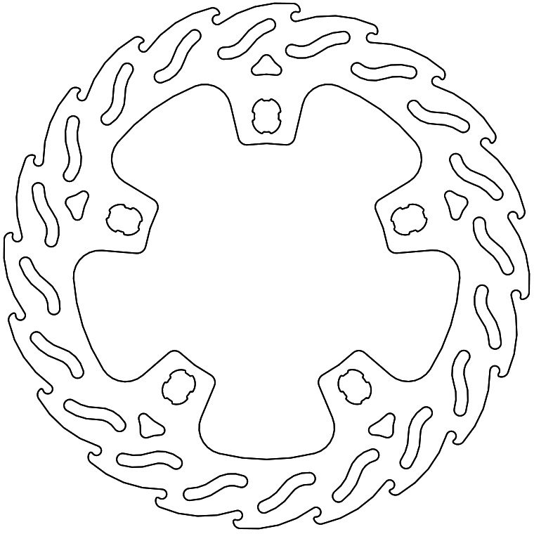 110762, FLAME DISC RING 300, LEFT