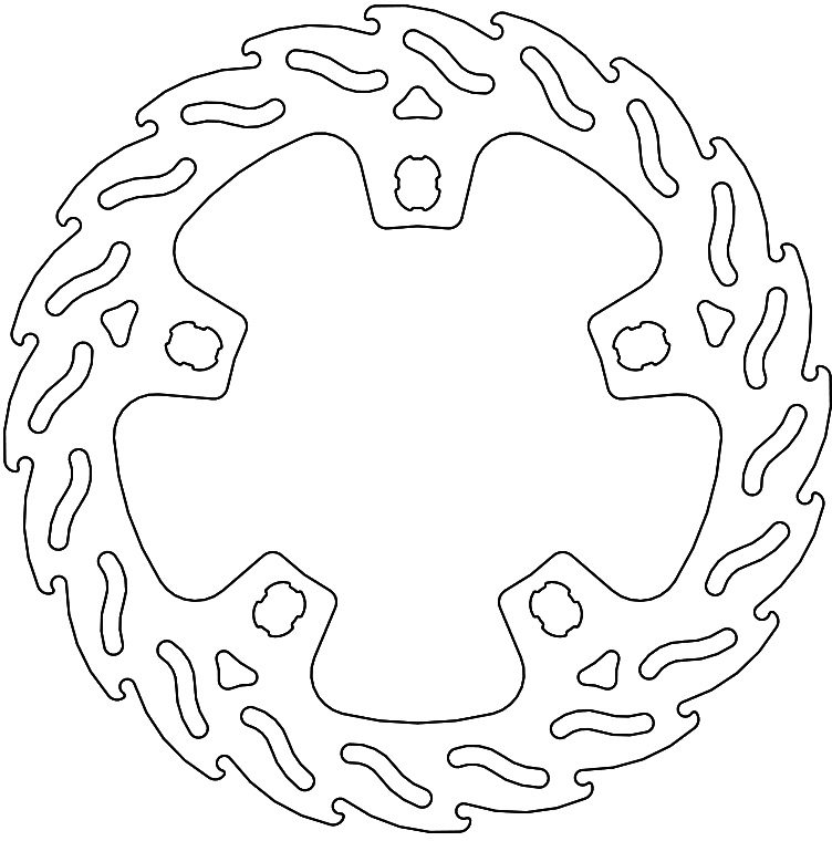 110763, FLAME DISC RING 300, RIGHT