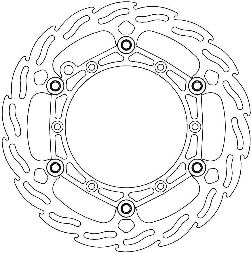 111033, FLAME FLOATING STEEL DISC 260