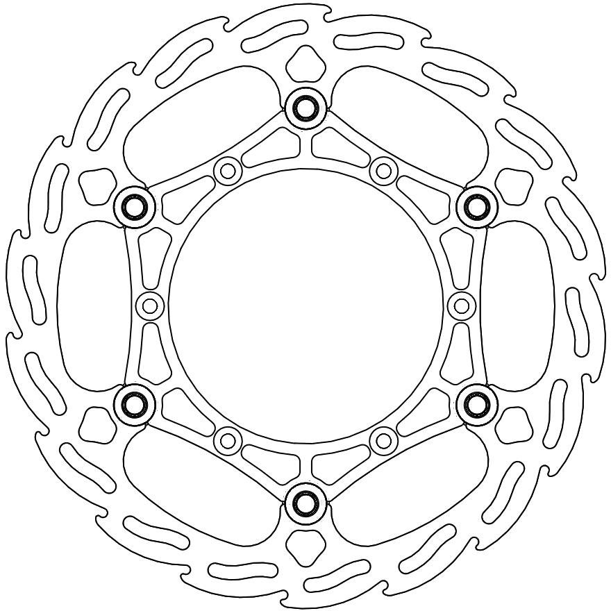 111046, FLAME FLOATING STEEL DISC 260