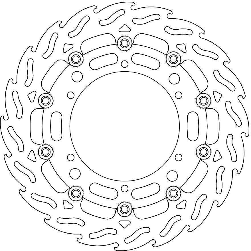 112032, FLAME FLOATING ALU DISC 300