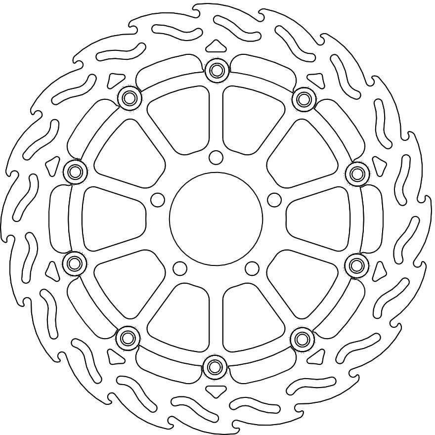 112040, FLAME FLOATING ALU DISC 320