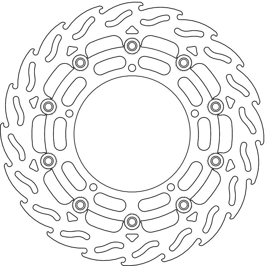 112041, FLAME FLOATING ALU DISC 300