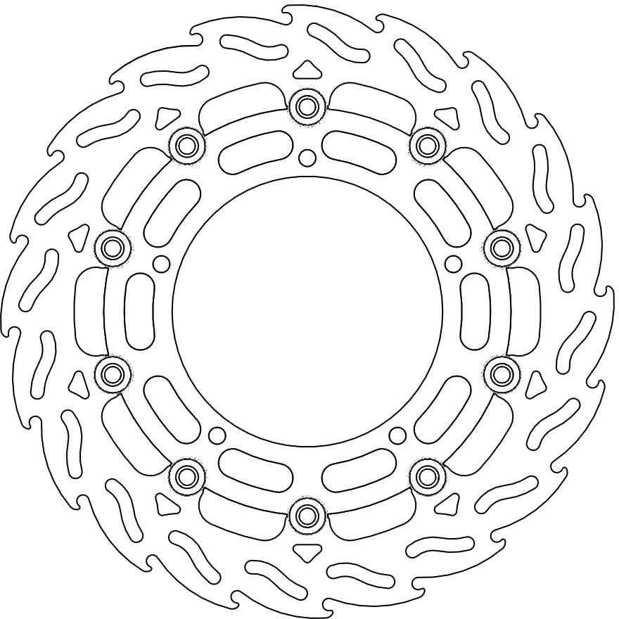 112042, FLAME FLOATING ALU DISC 300