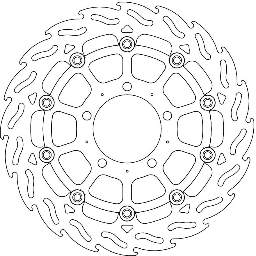 112048, FLAME FLOATING ALU DISC 300