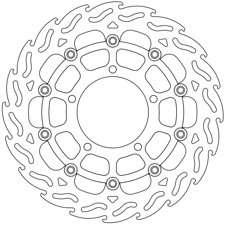 112050, FLAME FLOATING ALU DISC 310