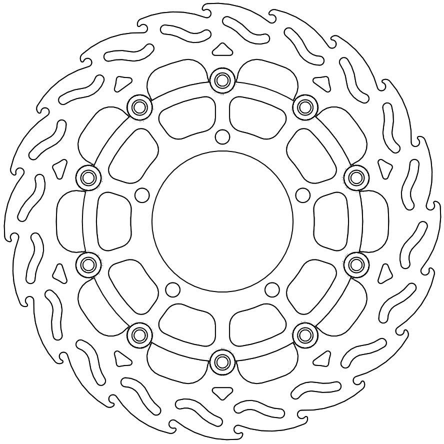 112051, FLAME FLOATING ALU DISC 310