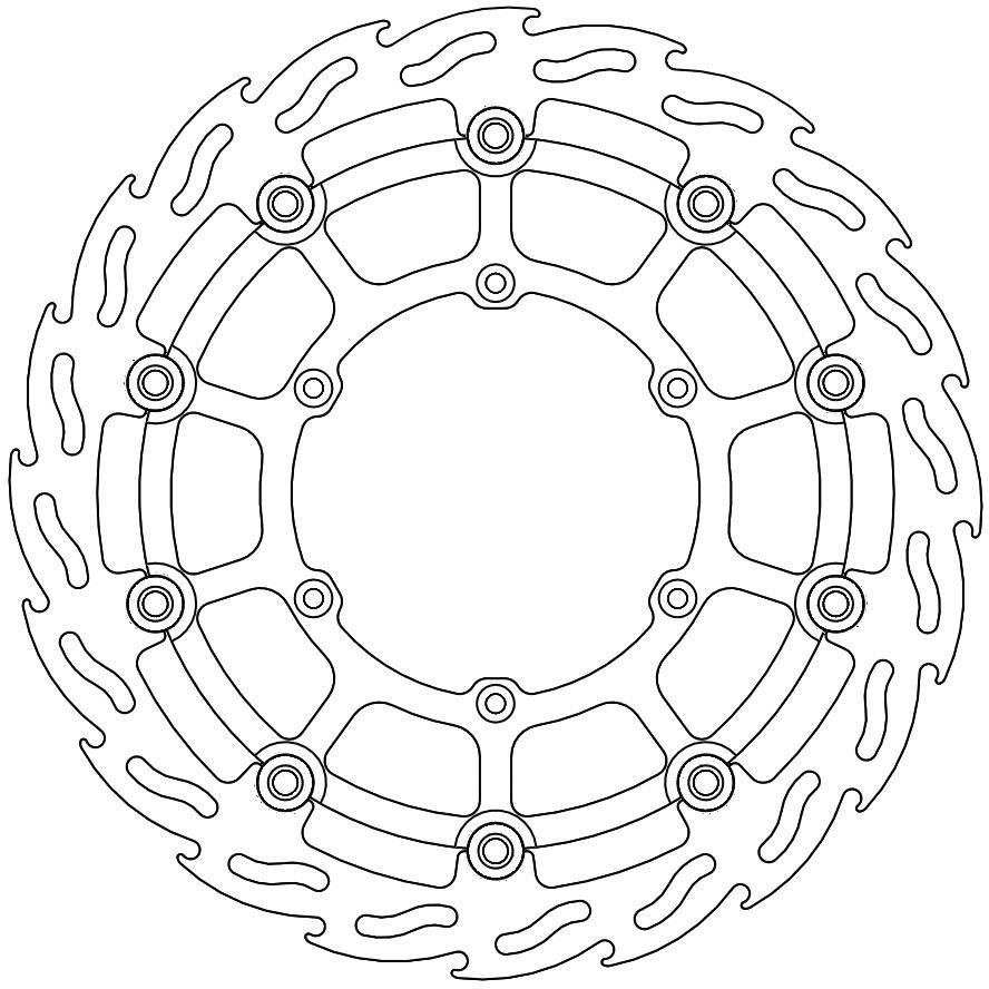 112056, FLAME FLOATING ALU DISC 310