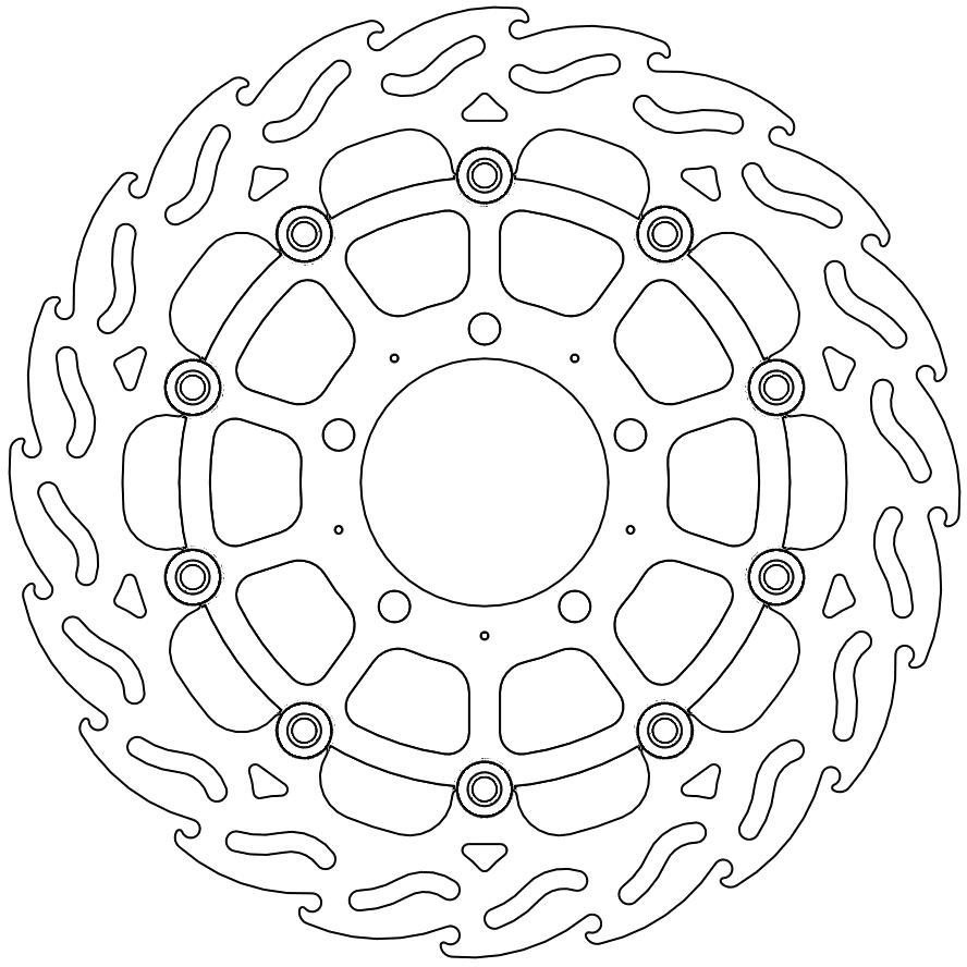 112057, FLAME FLOATING ALU DISC 310