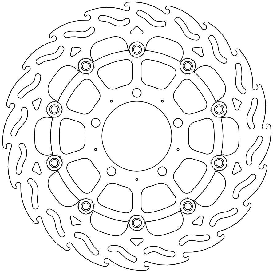 112058, FLAME FLOATING ALU DISC 310
