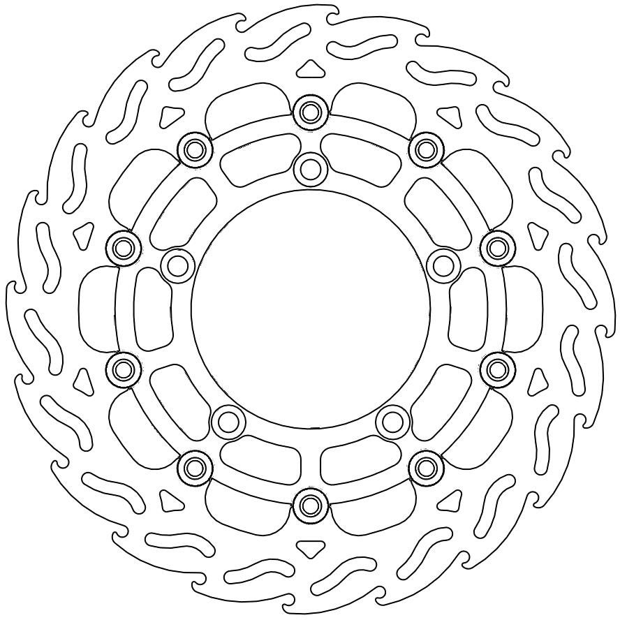 112059, FLAME FLOATING ALU DISC 310